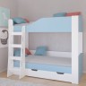 Двухъярусная кровать Астра 2 белый голубой