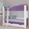 Двухъярусная кровать Астра 2 белый фиолетовый