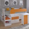 Кровать-чердак Астра 9 V7 белый оранжевый