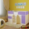 Кровать-чердак Астра 5 дуб молочный фиолетовый
