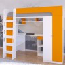 Кровать-чердак Астра 10 белый оранжевый
