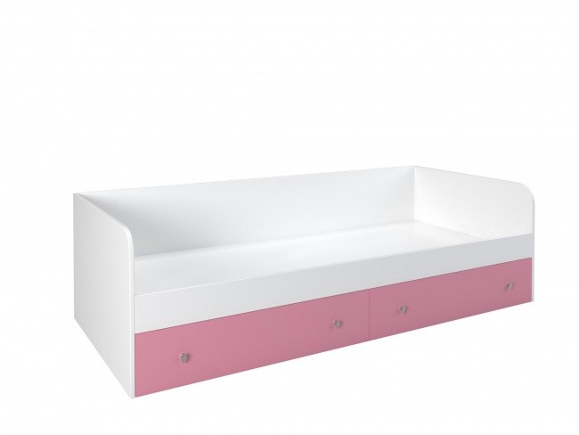 Кровать Астра одноярусная белый розовый