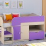 Кровать-чердак Астра 9 V4 дуб молочный фиолетовый